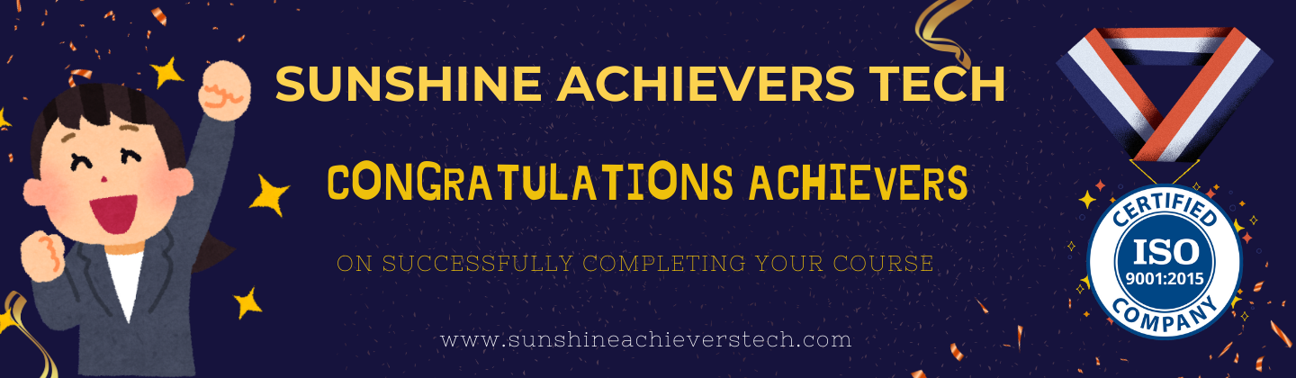 "Certificate of Achievement Banner - Sunshine Achievers Tech"