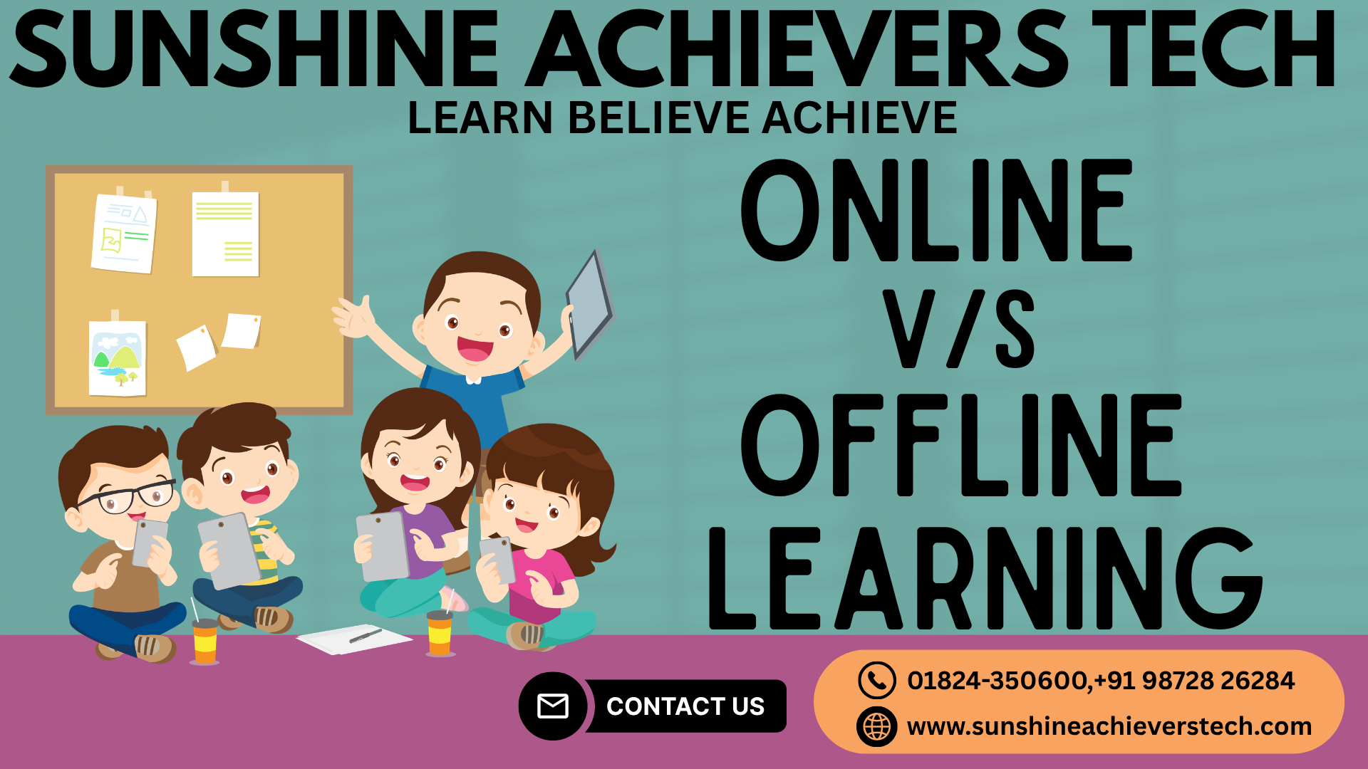 Jasleen and Subeg discussing online and offline learning conversations at Sunshine Achievers Tech