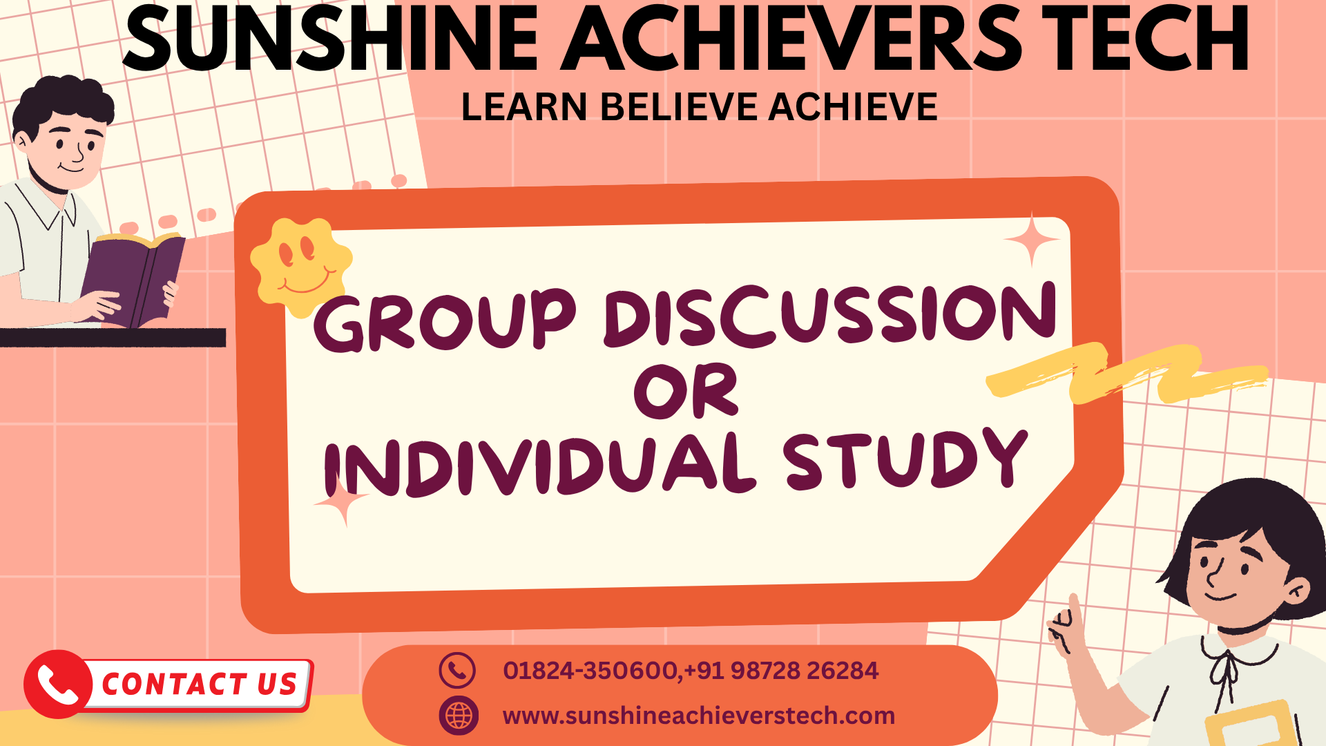 Students participating in group discussion and individual study session
