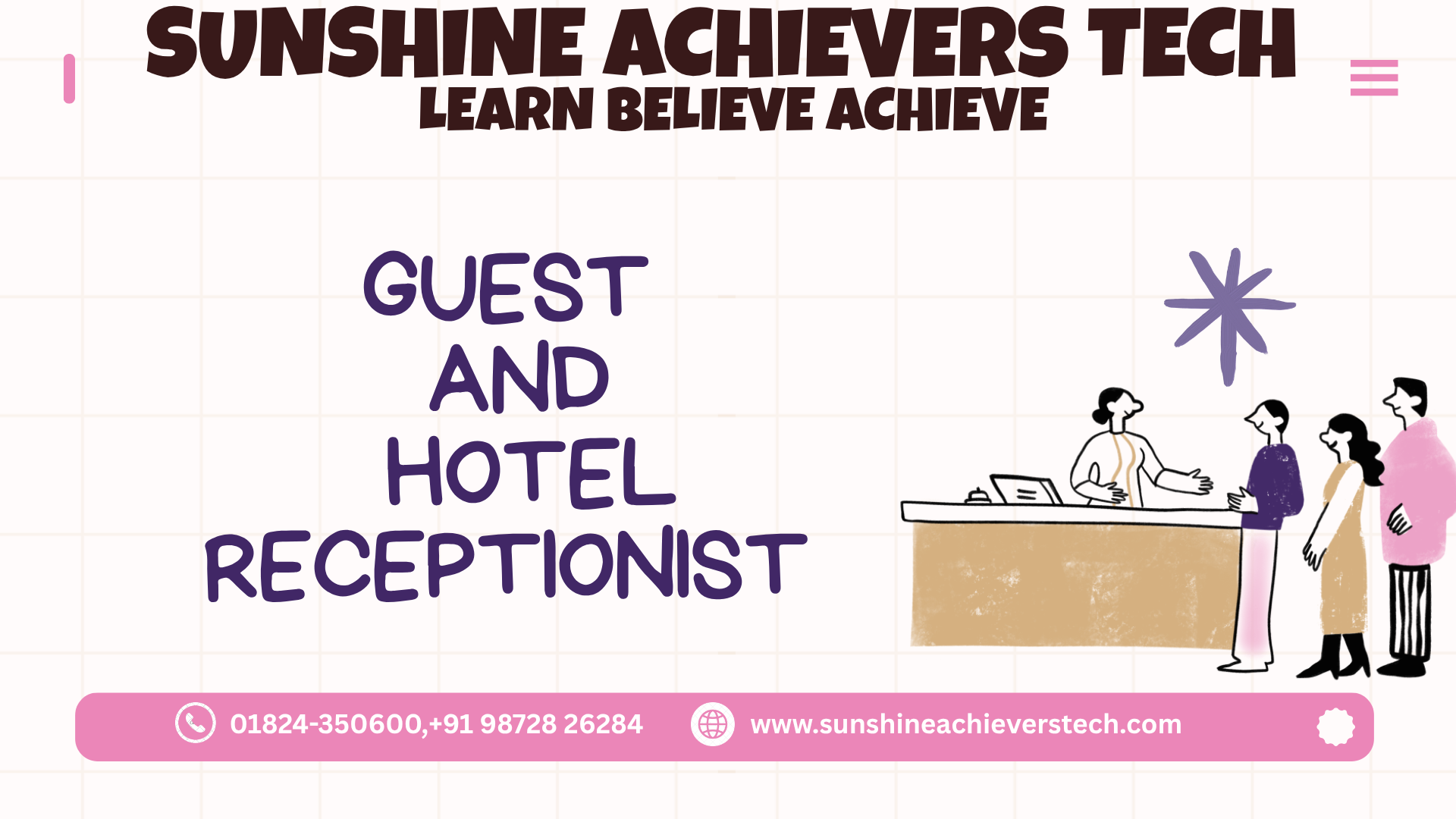 Hotel guest booking a taxi with a receptionist for a Mumbai sightseeing tour