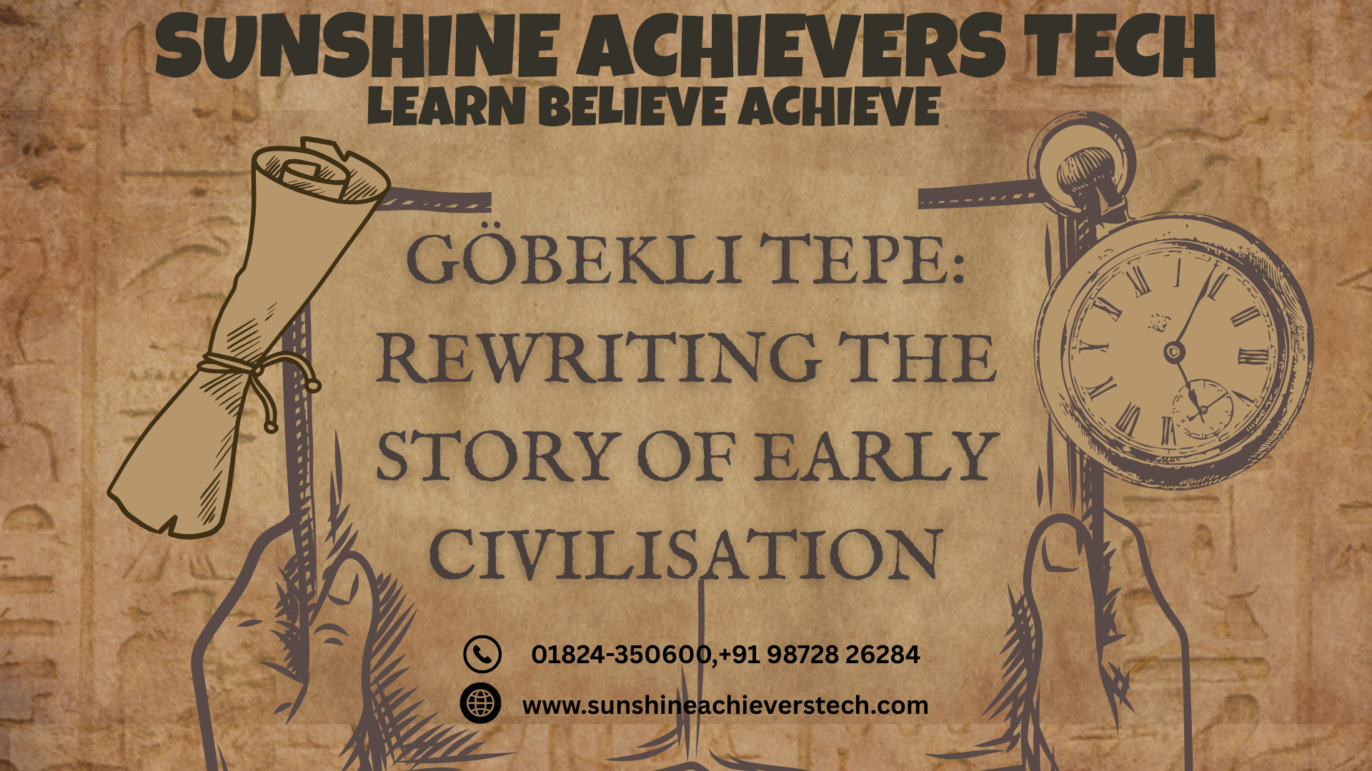 Göbekli Tepe archaeological site in southeastern Türkiye featuring massive circular stone pillars carved with animal figures, archaeologists excavating the prehistoric monument, and advanced archaeological surveying equipment.